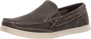 Margaritaville Men's Dock Slip on Boat Shoes - Leather Lace, Lightweight Slip on Shoes