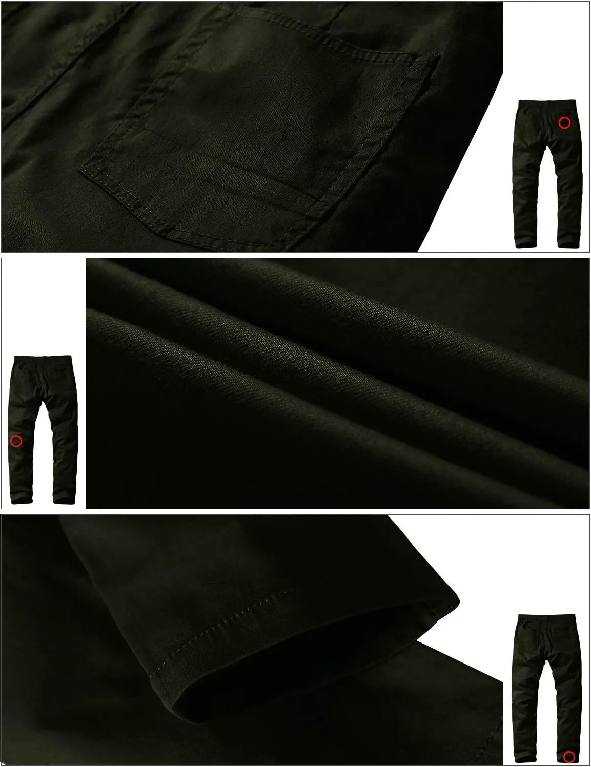 Match Men's Slim Tapered Stretchy Casual Pants #8105