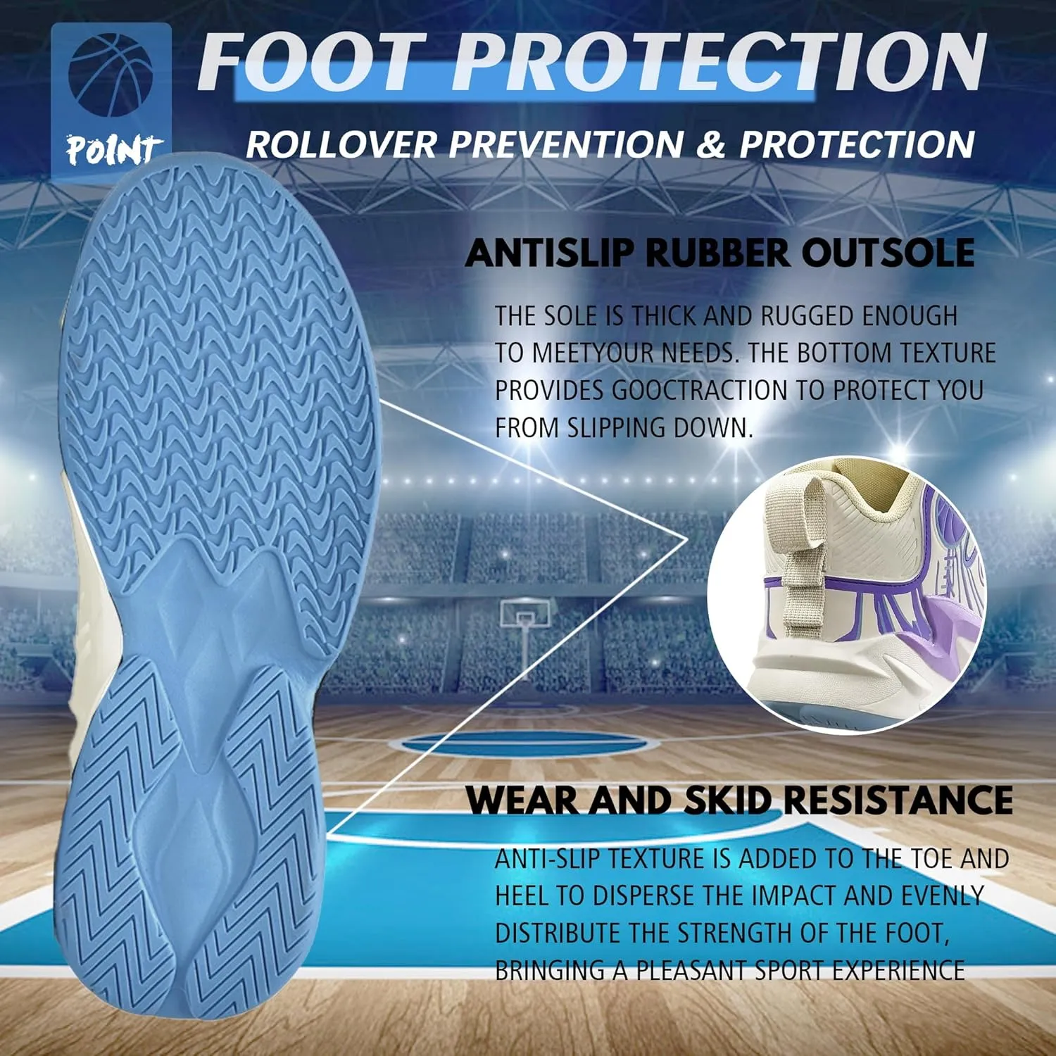 Men Basketball Shose Breathable Fashion Sneakers Non Slip Sport Shoes