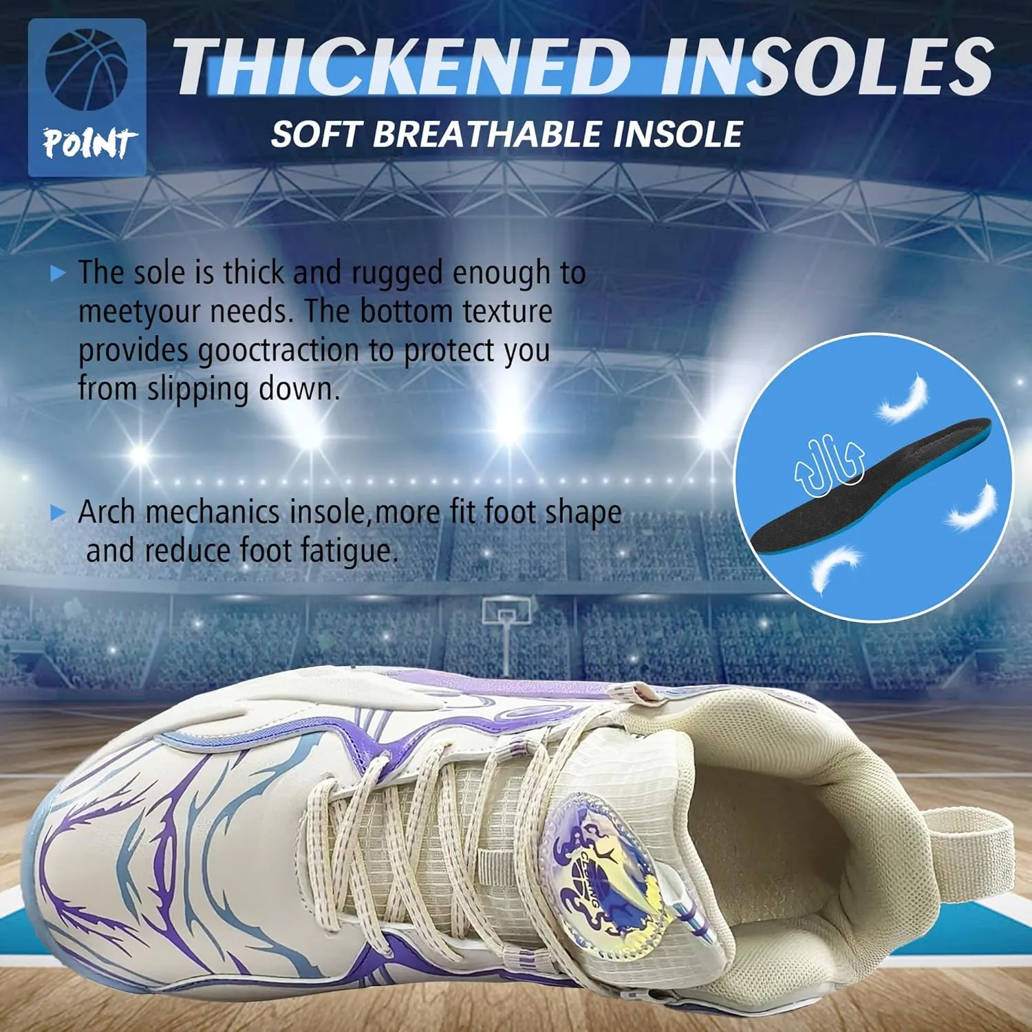 Men Basketball Shose Breathable Fashion Sneakers Non Slip Sport Shoes