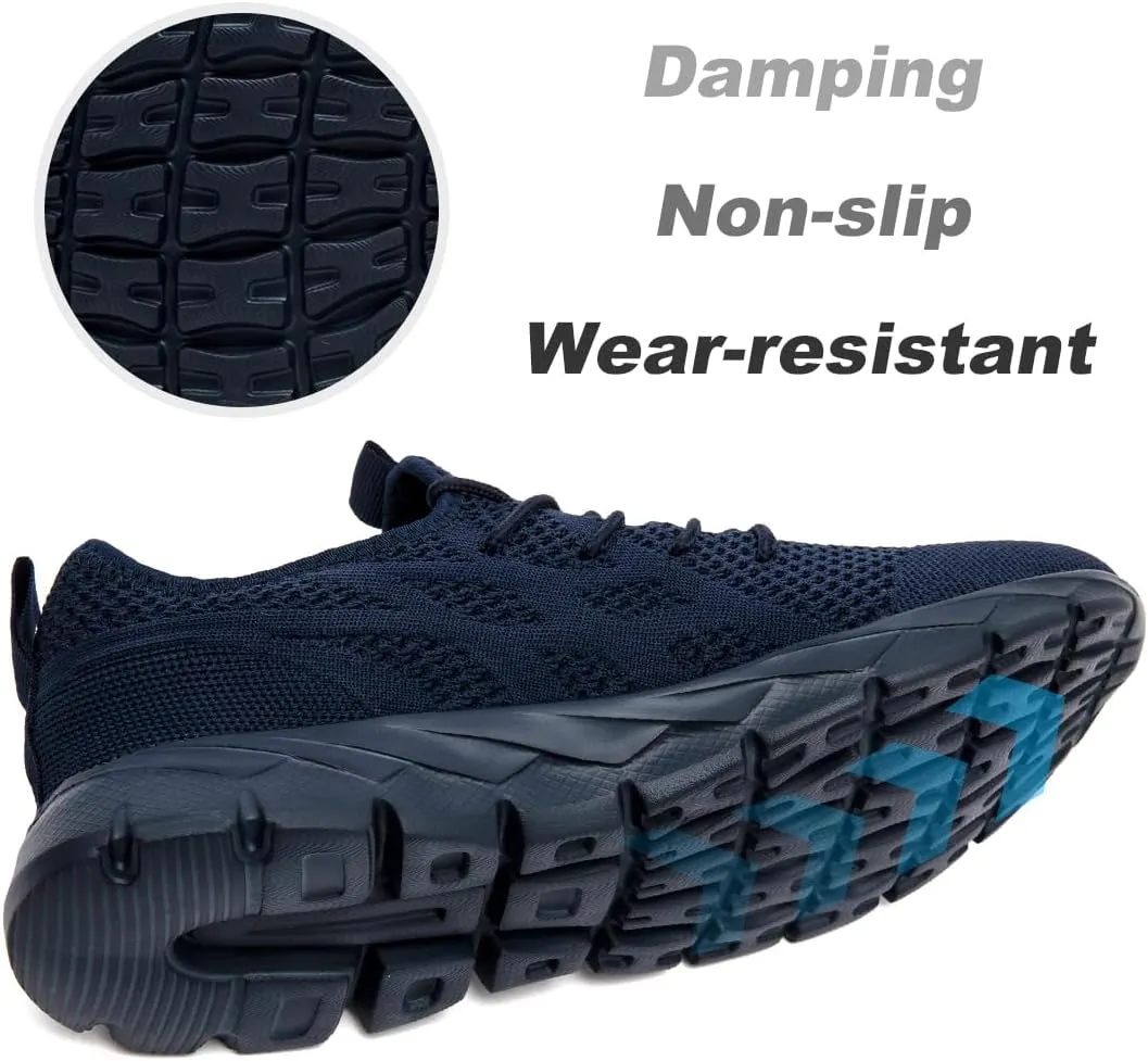 Men Slip On Running Sneakers Tennis Lightweight Non-Slip Athletic Shoes Cushioned Comfort for Walking Gym Fitness & Daily Training Leisure Sports