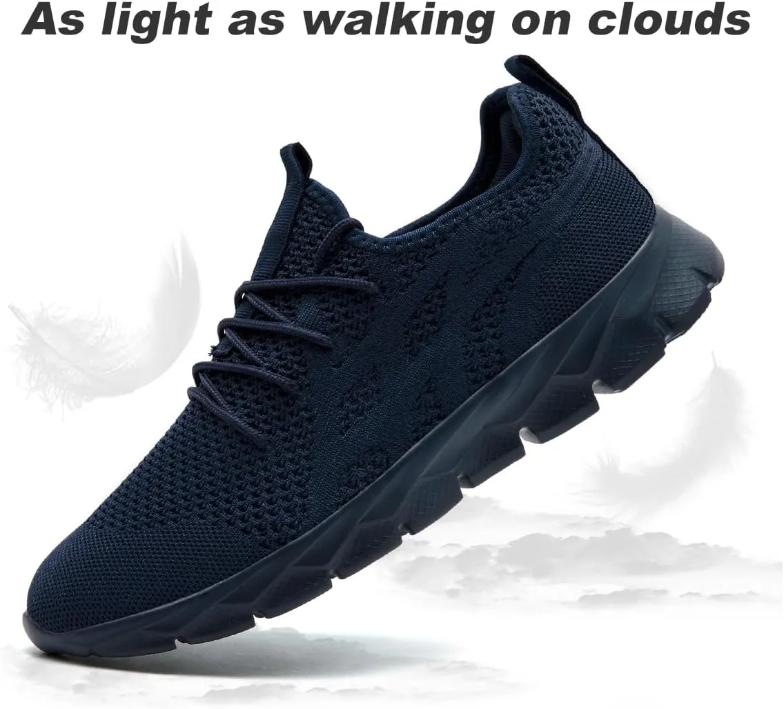 Men Slip On Running Sneakers Tennis Lightweight Non-Slip Athletic Shoes Cushioned Comfort for Walking Gym Fitness & Daily Training Leisure Sports