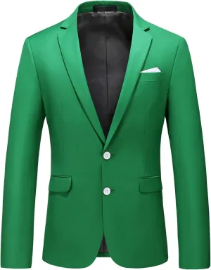 Mens Blazer Jacket Casual 2 Buttons Suit Jacket Single Breasted Sport Coats Modern Wedding Tux Blazer