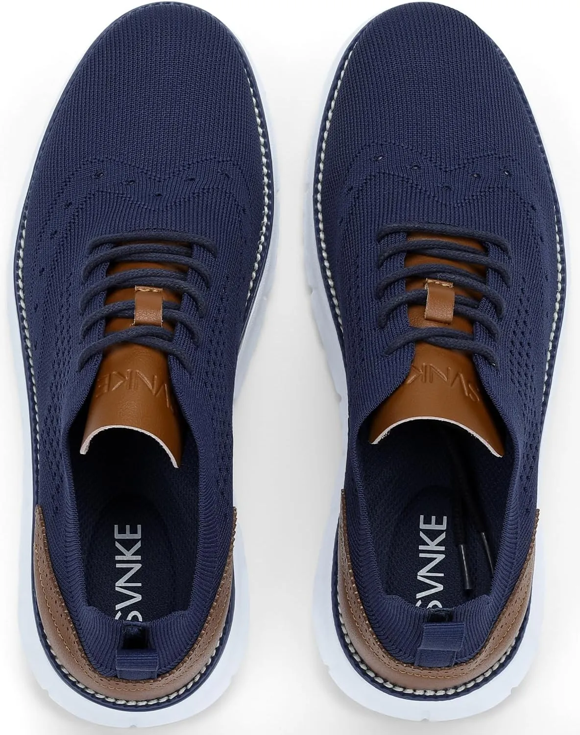 Men's Casual Dress Oxfords Shoes Breathable Knit Leisure Fashion Sneakers Lightweight Comfortable Walking Shoes