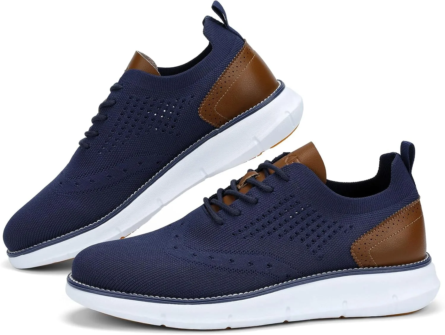 Men's Casual Dress Oxfords Shoes Breathable Knit Leisure Fashion Sneakers Lightweight Comfortable Walking Shoes