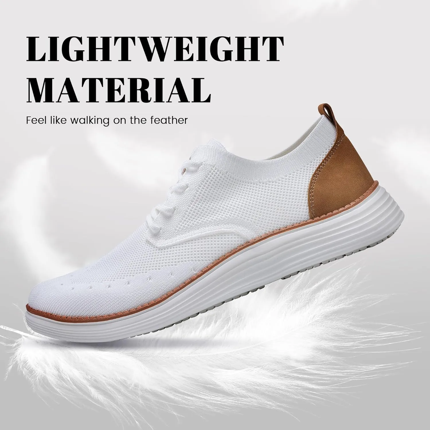 Men's Casual Dress Shoes Mesh Breathable Oxfords Sneakers Lightweight Comfortable Walking Shoes 7.5-12.5