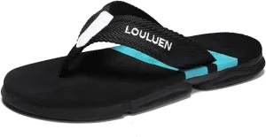 Men's Color Block Summer Flip Flops | Outdoor Leisure Beach Shoes for Men | Men's Slip-on Slippers with Anti-slip Sole