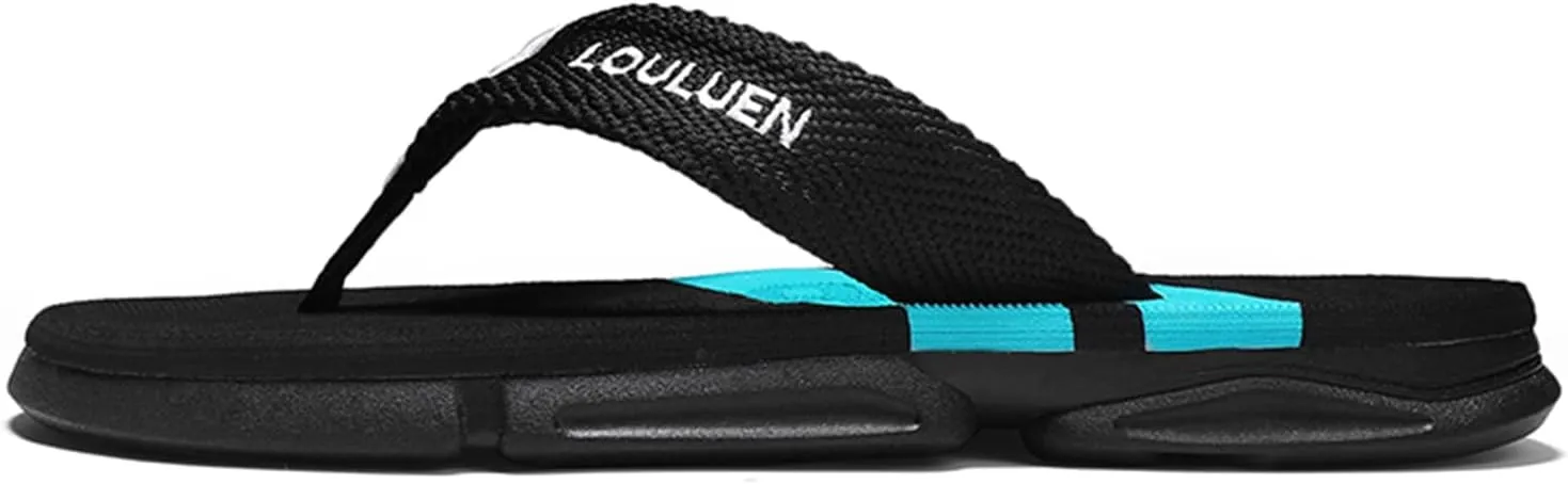 Men's Color Block Summer Flip Flops | Outdoor Leisure Beach Shoes for Men | Men's Slip-on Slippers with Anti-slip Sole