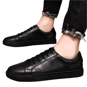 Men's Embossed Cowhide Leather Breathable Shoes