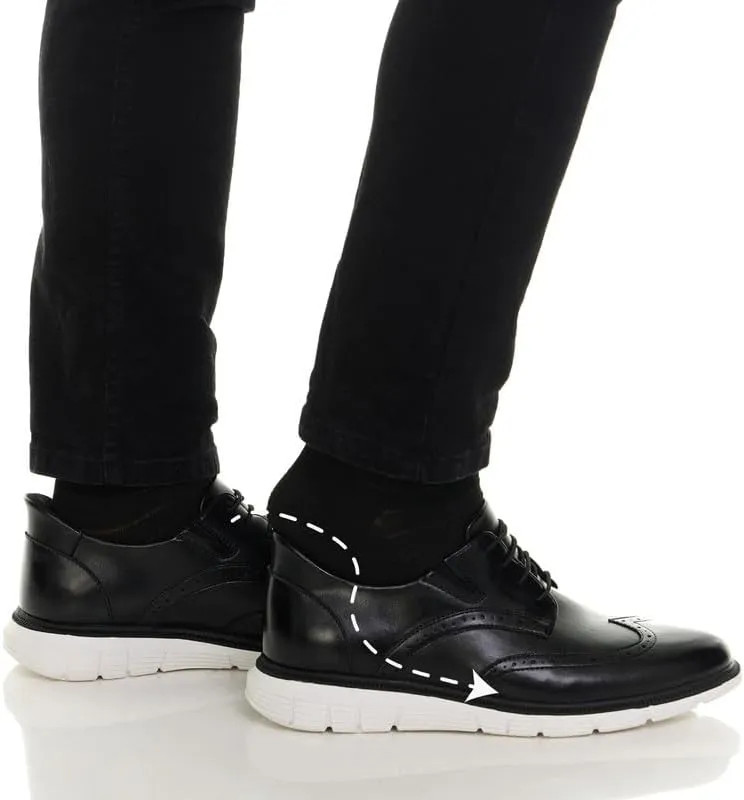 Mens Hands Free Slip On Wingtip Oxford Shoes Business Formal Derby Lightweight Sneakers