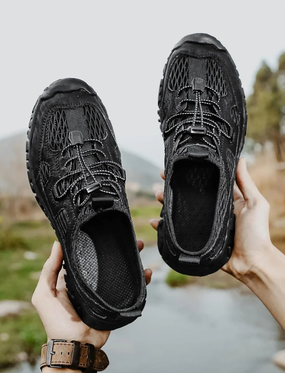 Men's Hiking Shoes Outdoor Wading Sneakers Breathable Quick-Drying Water Shoes 6.5-12 Sizes