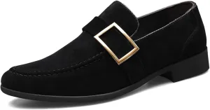 Men's Suede Leather Penny Loafers Slip On Casual Business Dress Shoes Classic Comfortable Driving Moccasins