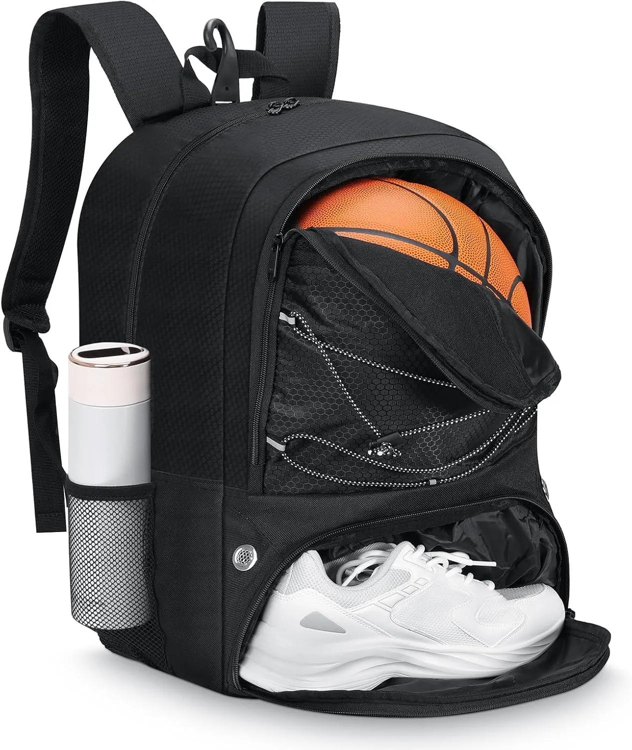 MoKo Basketball Bag Backpack, Soccer Backpack for Men & Women with Separate Ball and Shoes Compartments