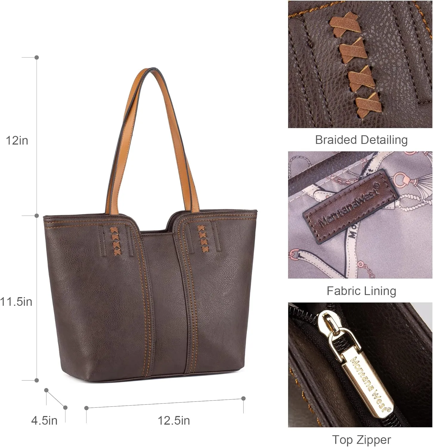 Montana West Tote Bag for Women Top Handle Satchel Purse