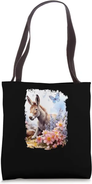 Mule Flower Butterfly Tote Bag
