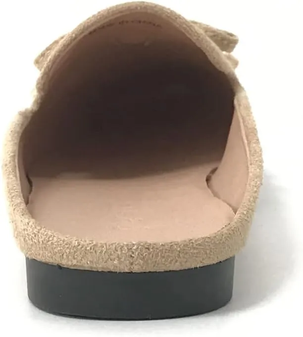 Mule Loafers for Women Flats Bowknot Slip On Slides Open Back Summer Casual Shoes