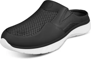 Mules for Woman Sneakers with Arch Support, Slip On Womens Walking Shoes for Plantar Fasciitis, Open Back Orthopedic Clogs for Women