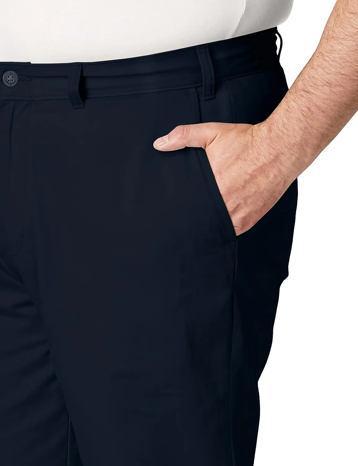 Nautica Men's Big and Tall Twill Flat-Front Pant