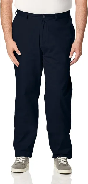 Nautica Men's Big and Tall Twill Flat-Front Pant