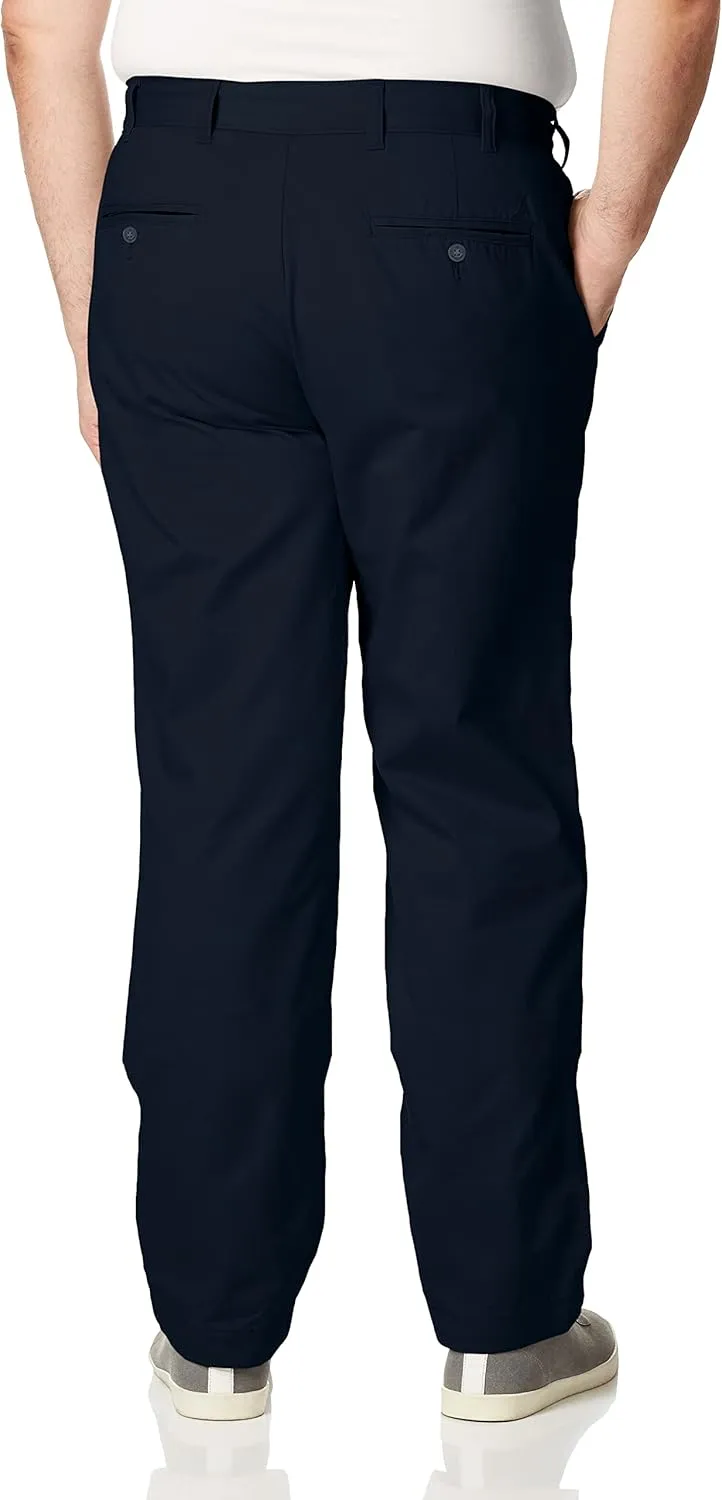 Nautica Men's Big and Tall Twill Flat-Front Pant