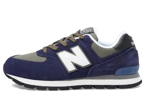 New Balance Boy's GC574v1 (Little Kid/Big Kid) Team Navy/Dark Moss 7 Big Kid W