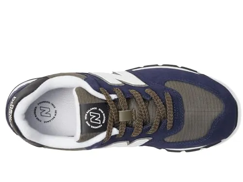 New Balance Boy's GC574v1 (Little Kid/Big Kid) Team Navy/Dark Moss 7 Big Kid W