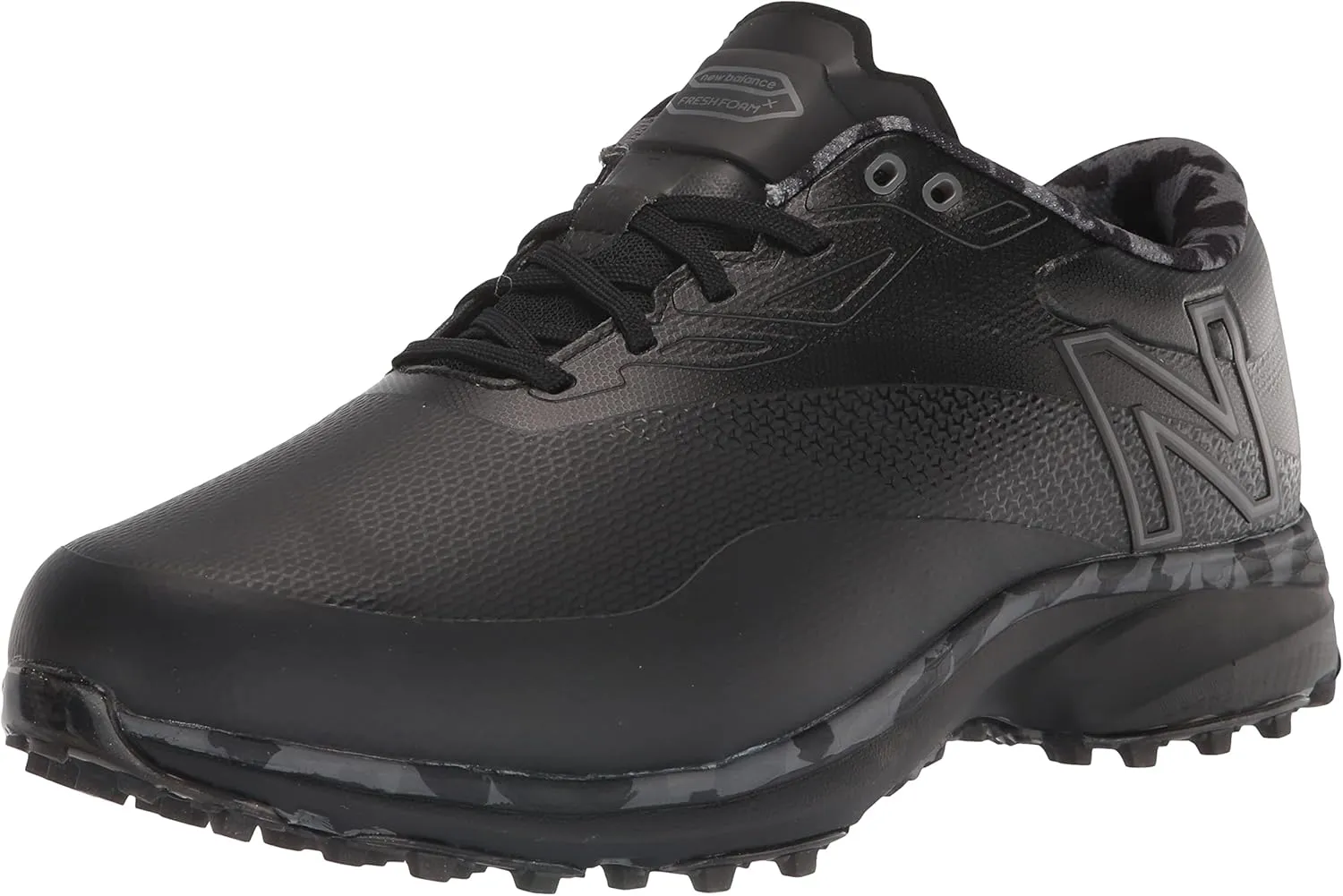 New Balance Men's Fresh Foam X Defender SL Golf Shoe, Black/Multi, 13 X-Wide