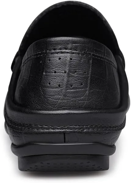 New Men's Loafers Round Toe PU Leather Crocodile Print Loafer Shoes Flat Heel Slip Resistant Flexible Prom Slip-on