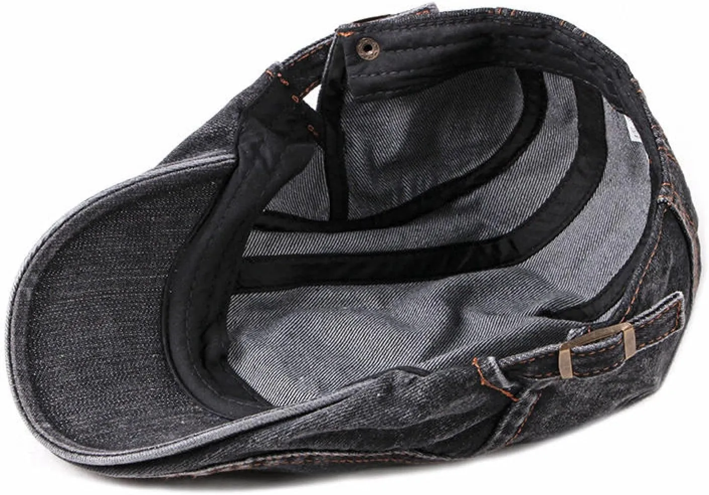 Newsboy Hats for Men Spring Summer Solid Color Newsboy Caps Men Washed Denim Cotton Flat Peaked Cap Women Painter B