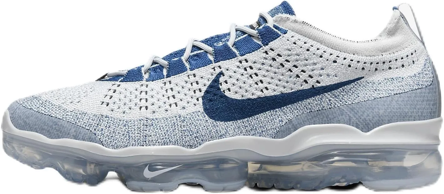 Nike Air Vapormax 2023 Flyknit Men's Shoes (DV1678-009, Pure Platinum/Pure Platinum/Glacier Blue/Court Blue) Size 7.5
