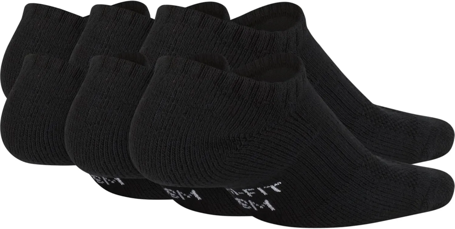 Nike Kids' Everyday Cushioned No-Show Socks (6 Pair)