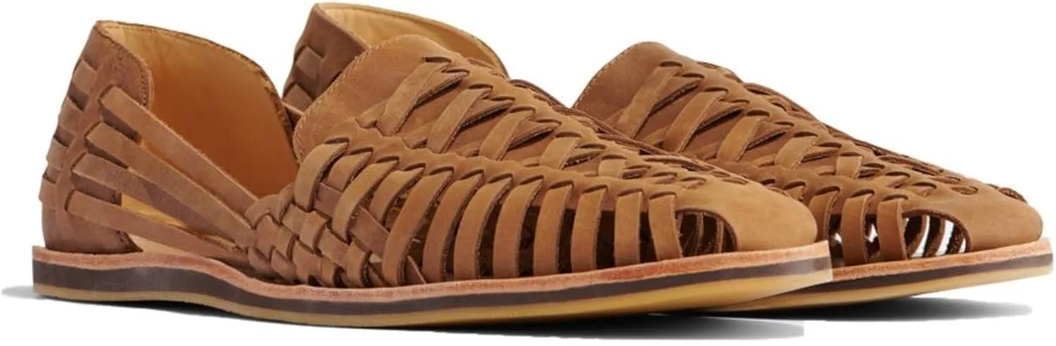 Nisolo Men's Huarache Sandals, Slip-On Comfort, Designed for Casual Everyday Wear & Any Occasion, Handwoven & Waterproof Leather, Flexible, No-Slip Rubber Sole, Runs Large