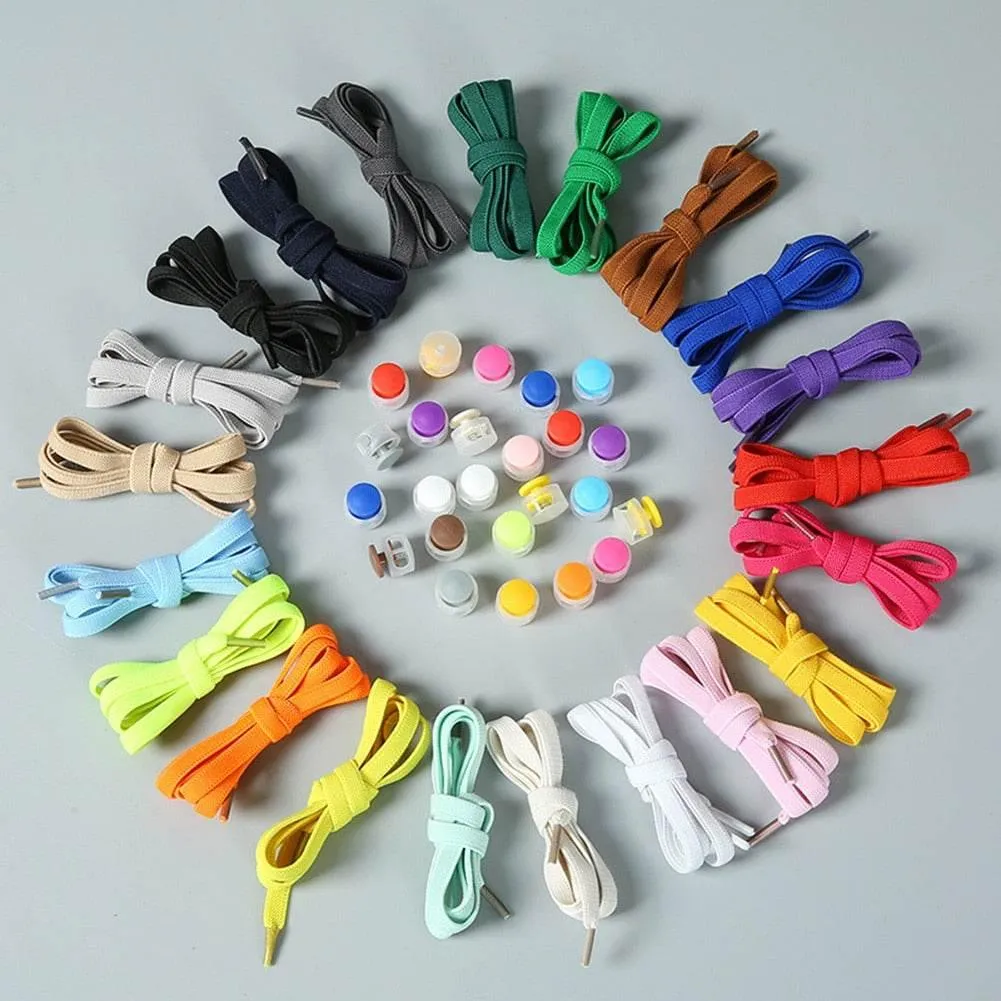 No Tie Locking Shoe Laces - Easy Fit Elastic Lace System