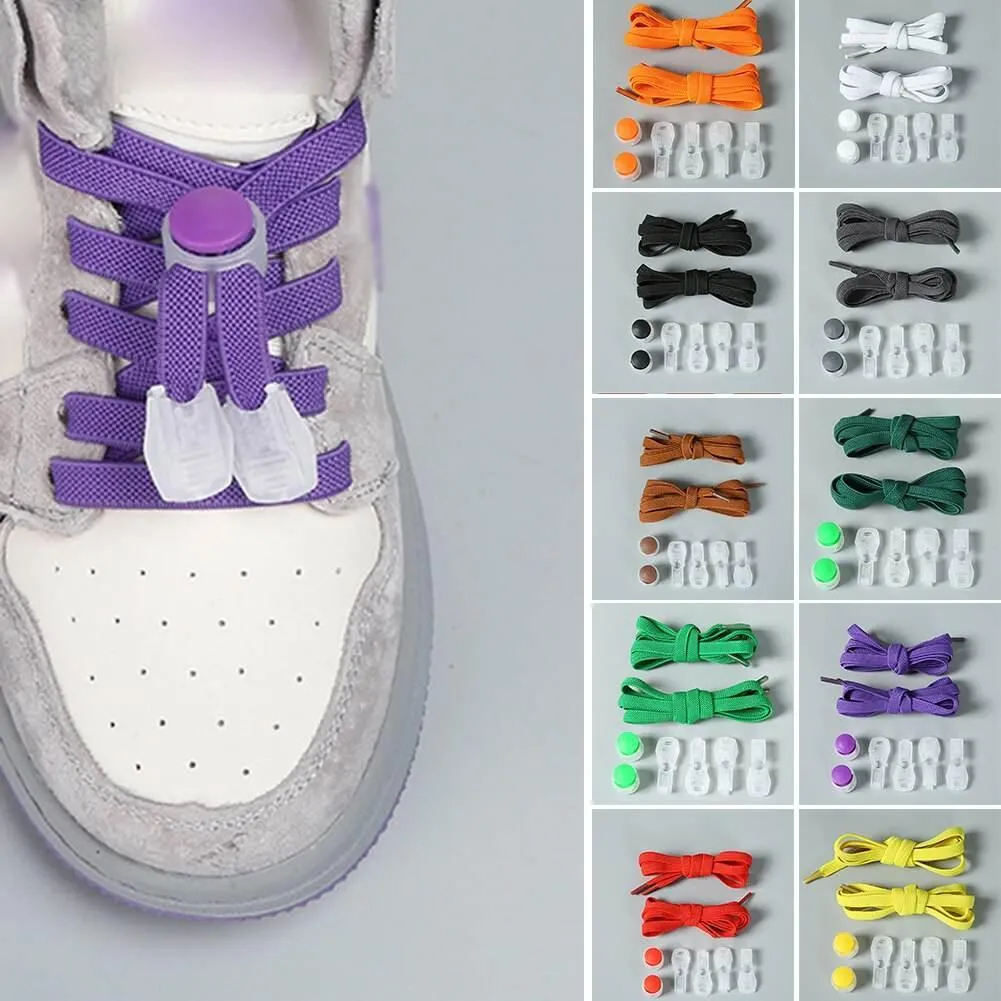 No Tie Locking Shoe Laces - Easy Fit Elastic Lace System