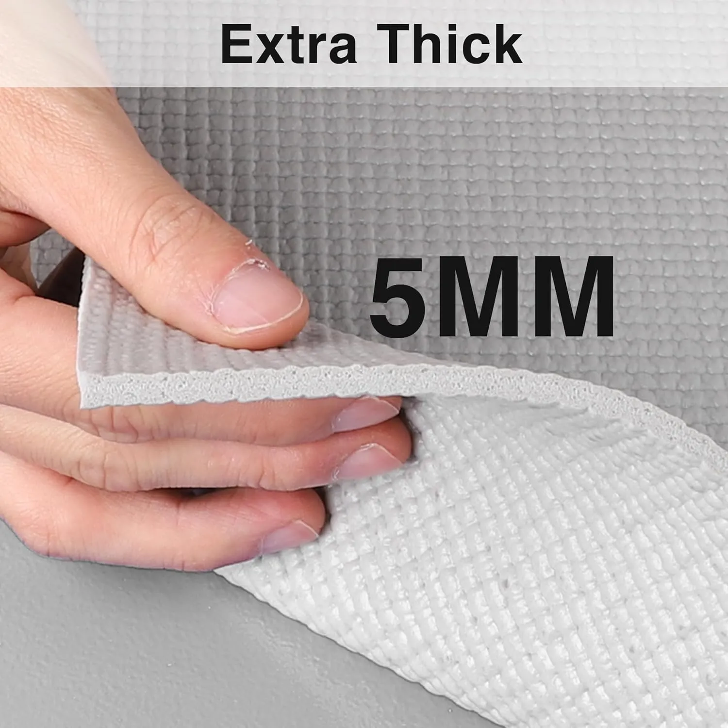 Non-Slip Shelf Liner for Drawer Grey: 13.4 x 98.4 Inch Foam Toolbox Drawer Mat - 5 MM Thick Easy to Cut Heavy Duty Liner for 14" Wide Wire Pantry Shelves