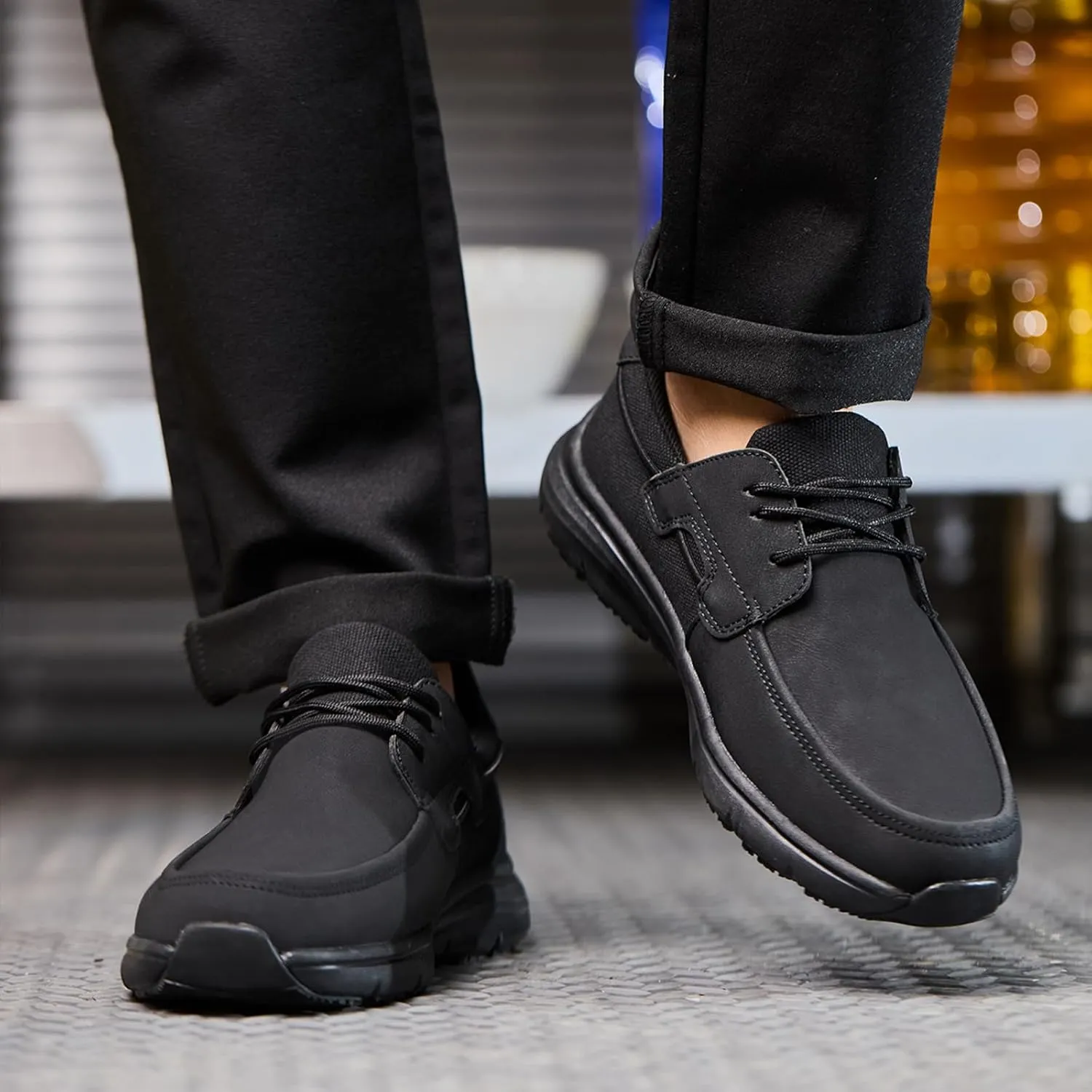 Non Slip Work Shoes for Men Women Waterproof Kitchen Chef Slip Resistant Shoes Casual Lightweight Slip on Walking Sneakers