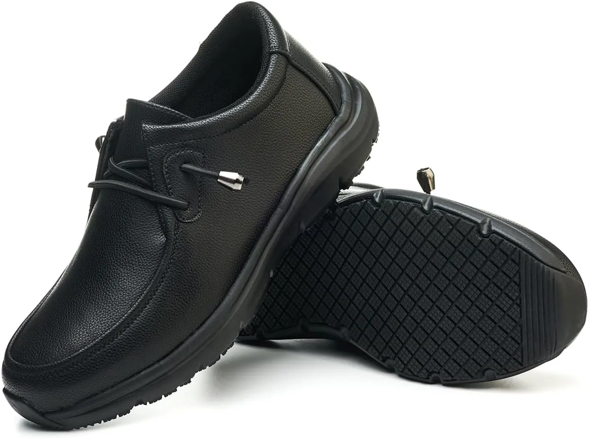 Non Slip Work Shoes for Men Women Waterproof Slip Resistant Shoes Kitchen Chef Restaurant Lightweight Slip on Loafers