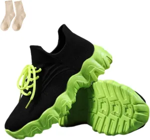 Nursebabes Sneakers, Quivale Shoes for Women, Breathable Non-Slip Lightweight Lace up Mesh Orthopedic Running Sneakers