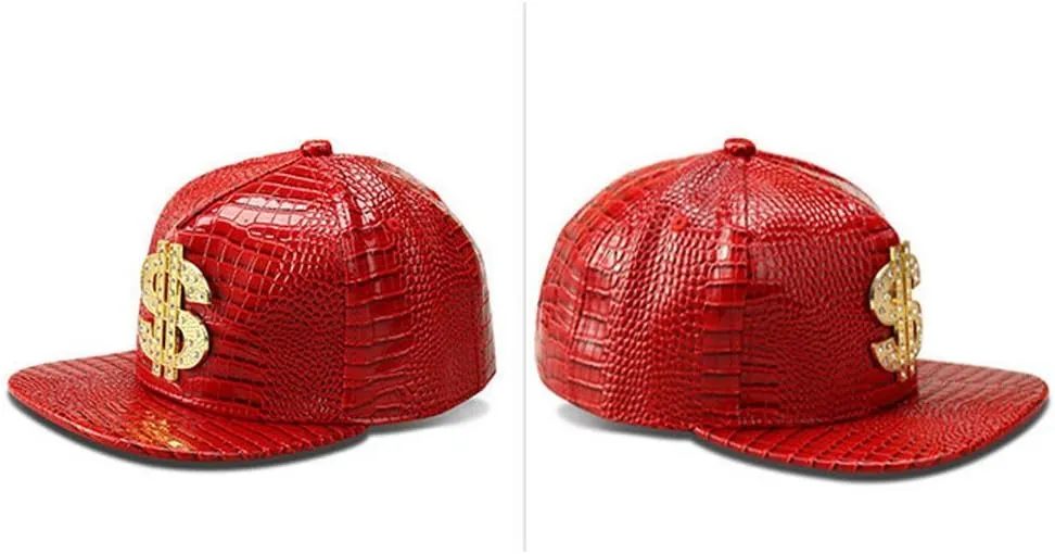 NYU14 The New Crocodile Baseball caps Alloy Dollar Flat-Brimmed hat Hip-hop hat