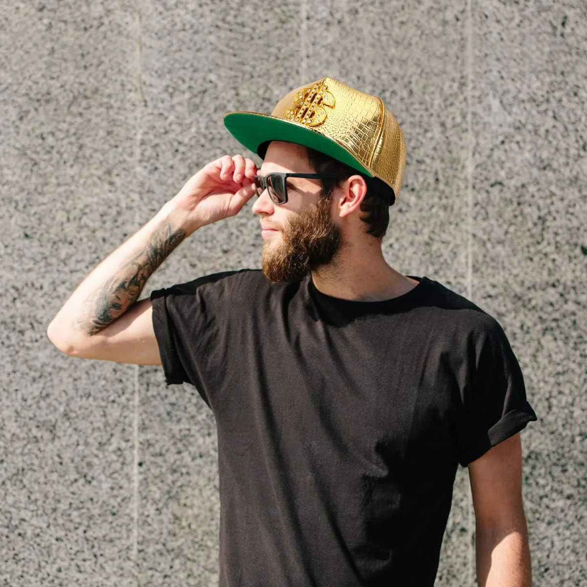 NYU14 The New Crocodile Baseball caps Alloy Dollar Flat-Brimmed hat Hip-hop hat