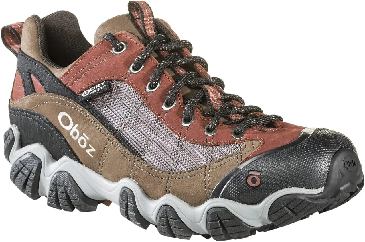 Oboz Men's Firebrand Ii Low B-Dry Waterproof Hiking Shoes, Wide Earth 11.5