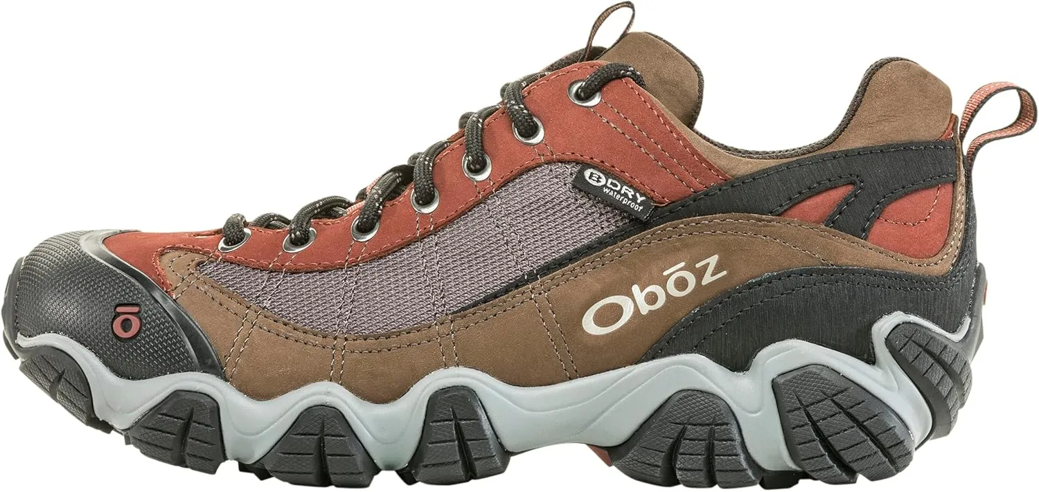 Oboz Men's Firebrand Ii Low B-Dry Waterproof Hiking Shoes, Wide Earth 11.5