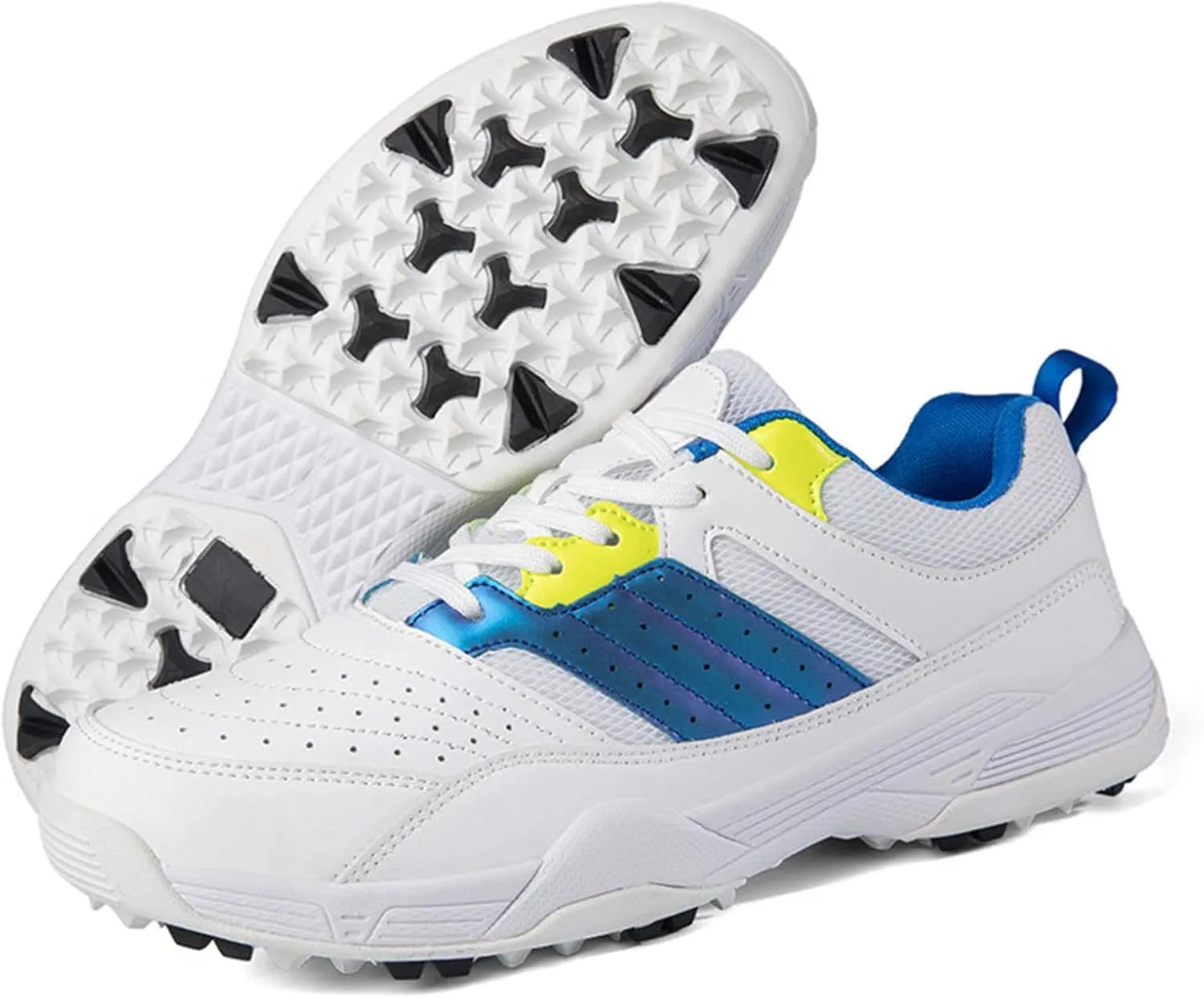 ONAIC Men's Golf Shoes Leather Waterproof Sneakers Breathable Anti-Skid Golf Trainers Wide Fitting Comfort Big Size