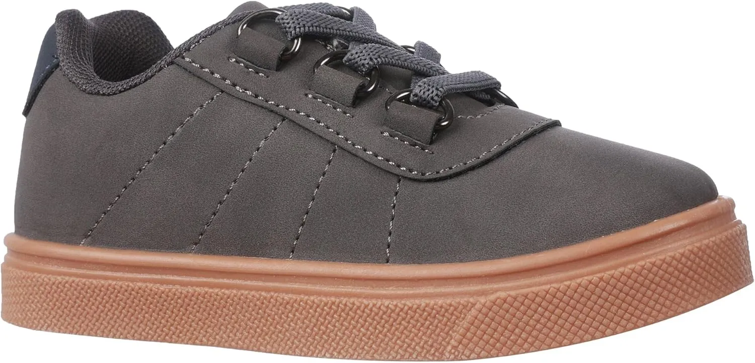 Oomphies Wyatt Boys Slip-On Sneakers – Stylish Low-Top Design, Elastic Laces, Cushioned Footbed & Durable Rubber Sole