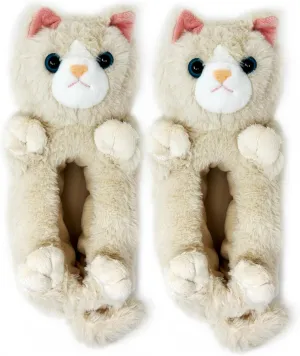 ooohyeah Funny Animal Hug Slippers for Women, Cute Plush Cozy Warm Slippers, Novelty Slippers with Grippers
