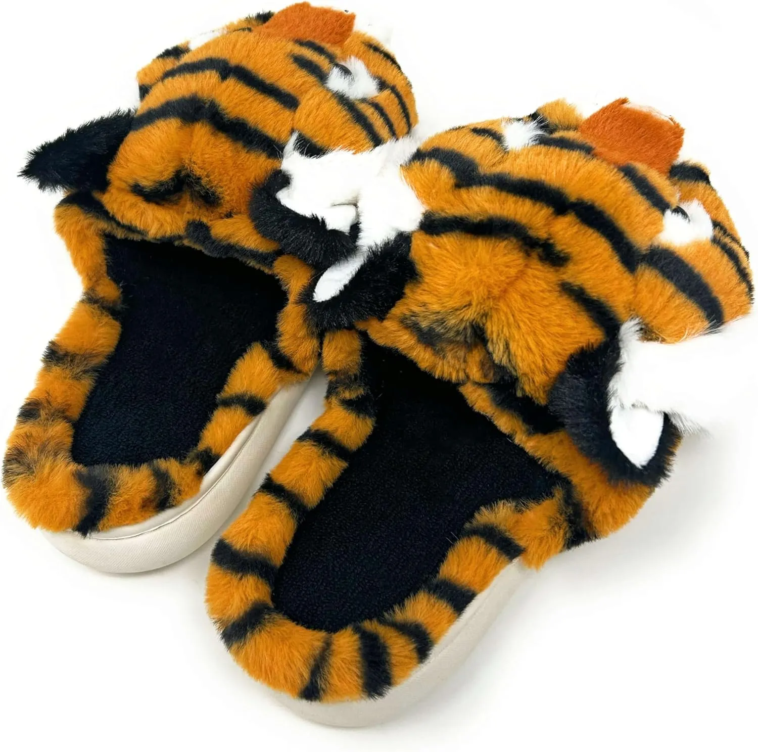 ooohyeah Women’s Fuzzy Funny Animal Slides, Cute Non-Slip House Slippers for Women
