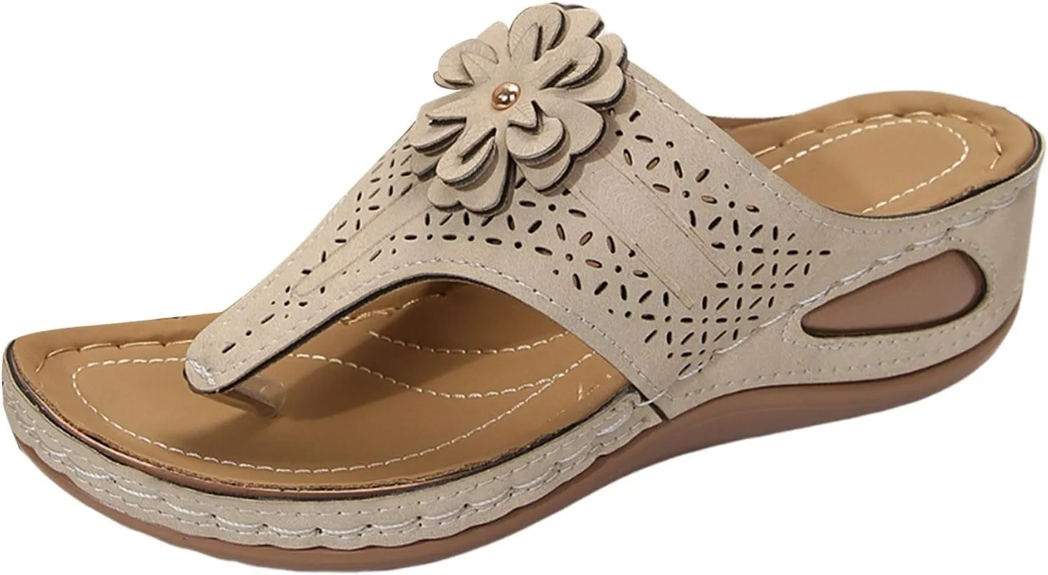 Orthopedic Sandals for Women, Women Summer Comfortable Sandals Arch Support Wedge Sandals 2025 Flip Flops Sandals