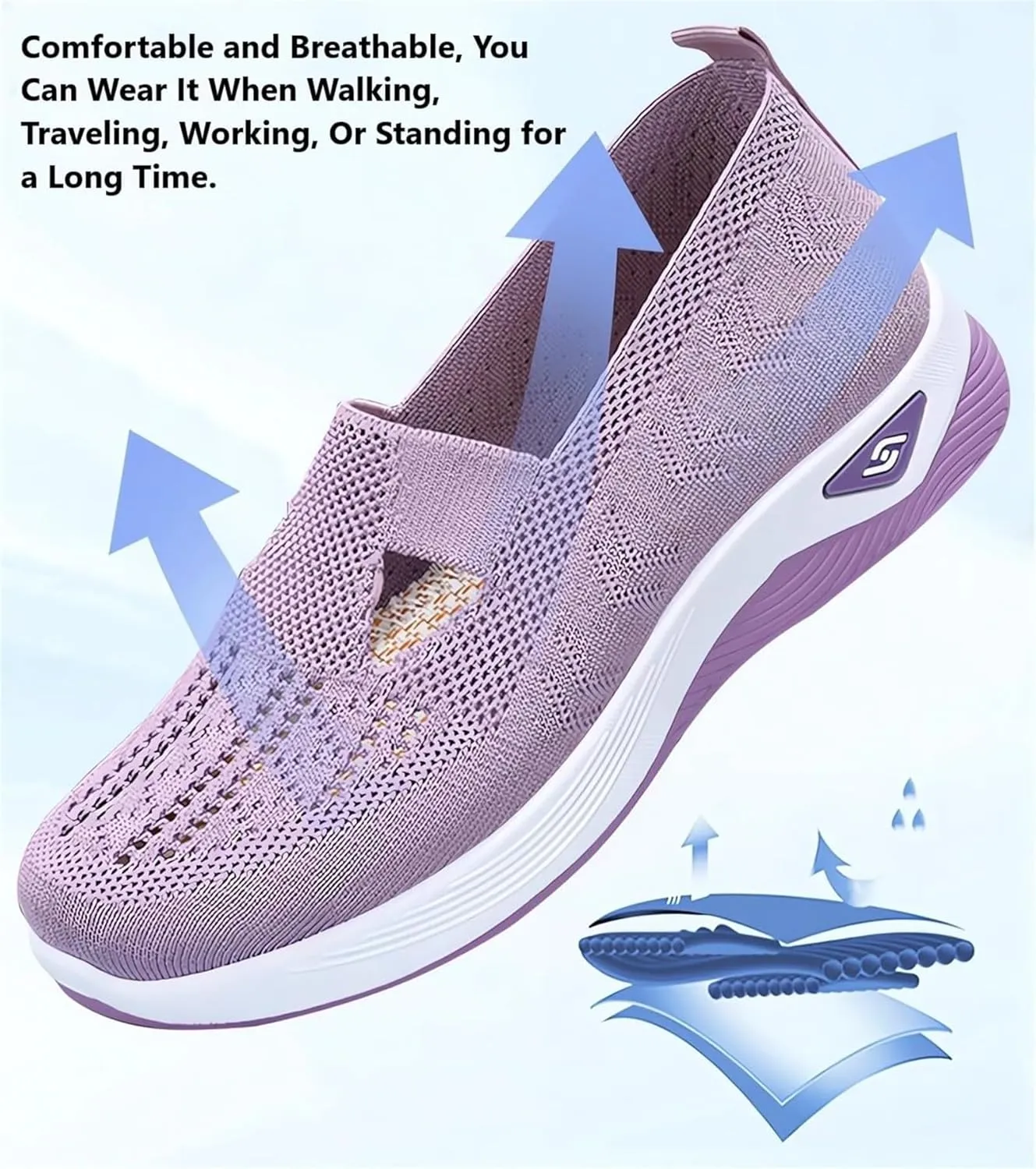 Orthopedic Shoes for Women Woven Orthopedic Breathable Soft Shoes Comfort Wear Orthowear Shoe Mesh Walking Sneakers