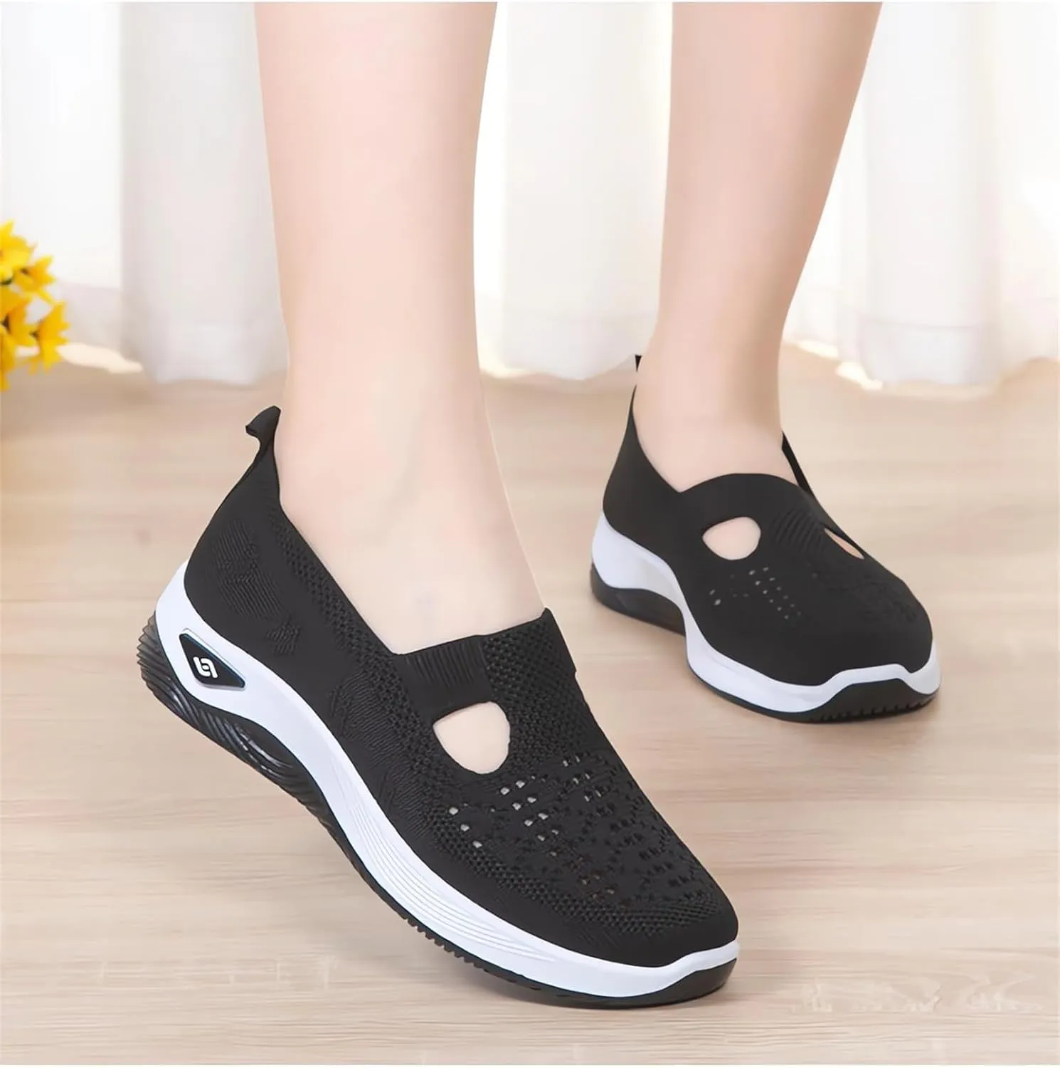 Orthopedic Shoes for Women Woven Orthopedic Breathable Soft Shoes Comfort Wear Orthowear Shoe Mesh Walking Sneakers