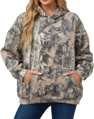 Oversized Leopard Print Hoodie for Women Men Long Sleeve Hooded Sweatshirts Cute Pullover with Pocket